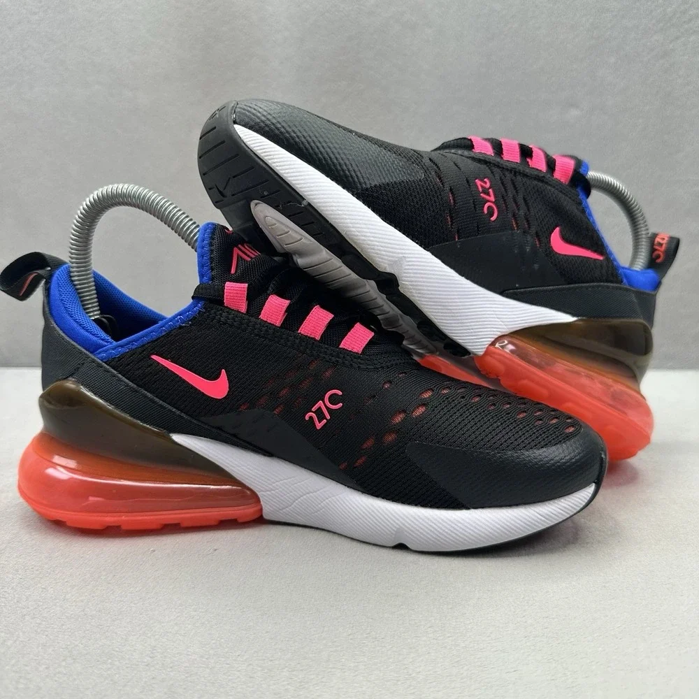 Womens Size 6 Nike Air Max 270 Pastel Shoes Black / Crimson Athletic Sneakers